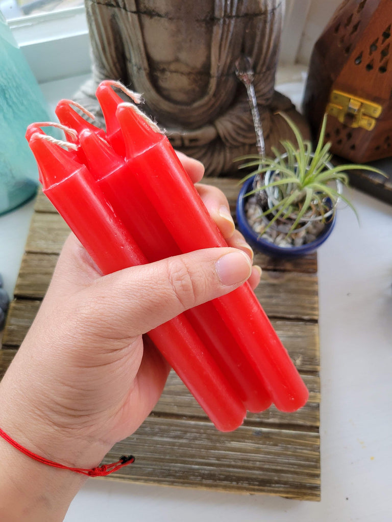 6-Inch Spell Candle / Six Inch Red Candles / Pack of Candles