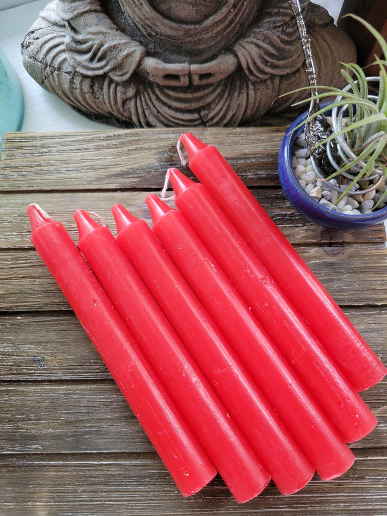 Red 6-Inch Spell Candle Pack of 6 Candles