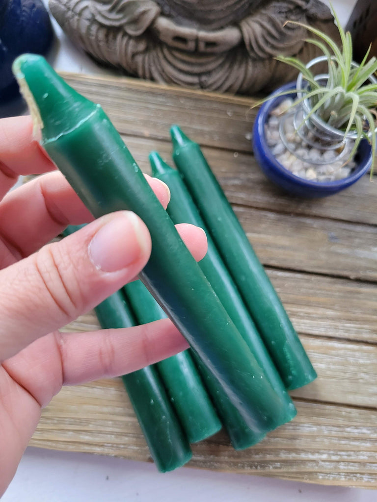 Green 6-Inch Spell Candle Six-Inch Pack of 6 Candles