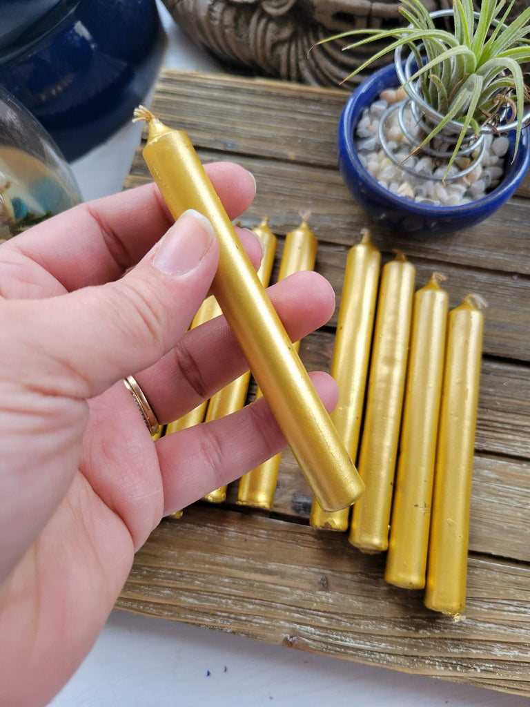 Pack of 10 , Gold and Silver Chime Candle