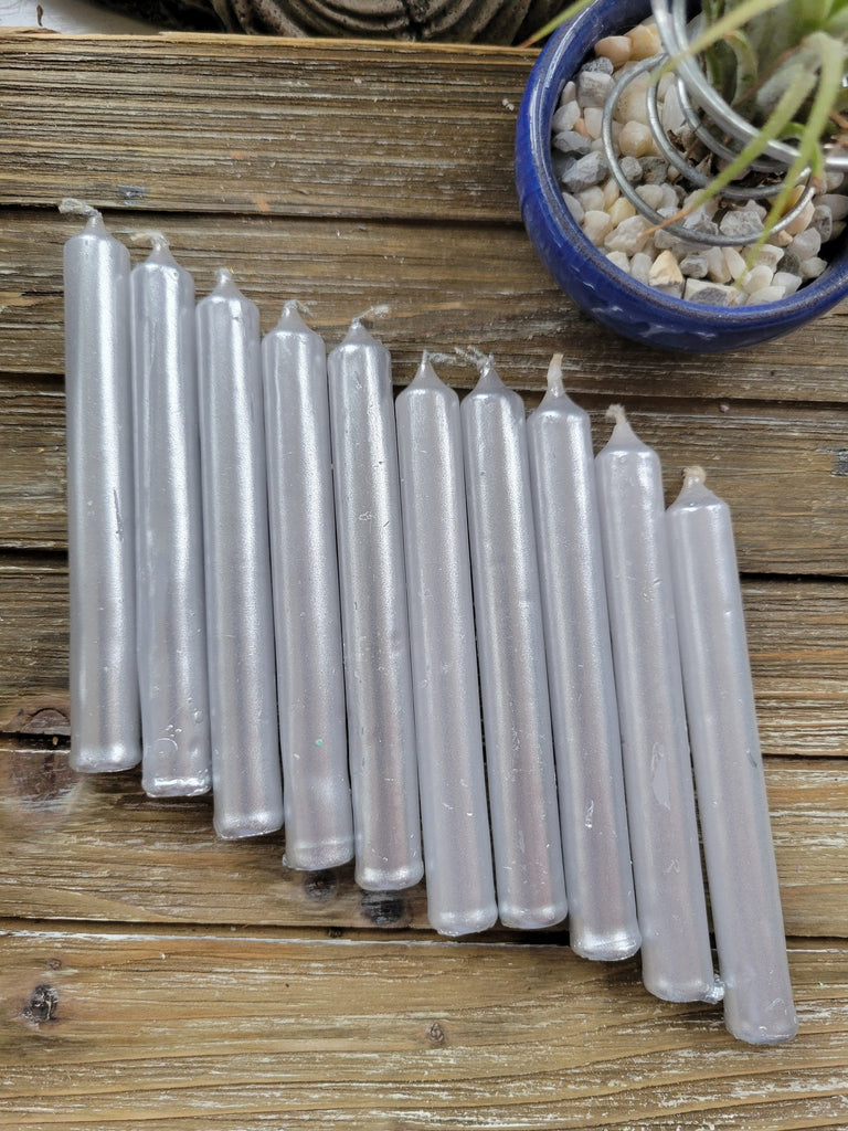 Pack of 10 , Gold and Silver Chime Candle