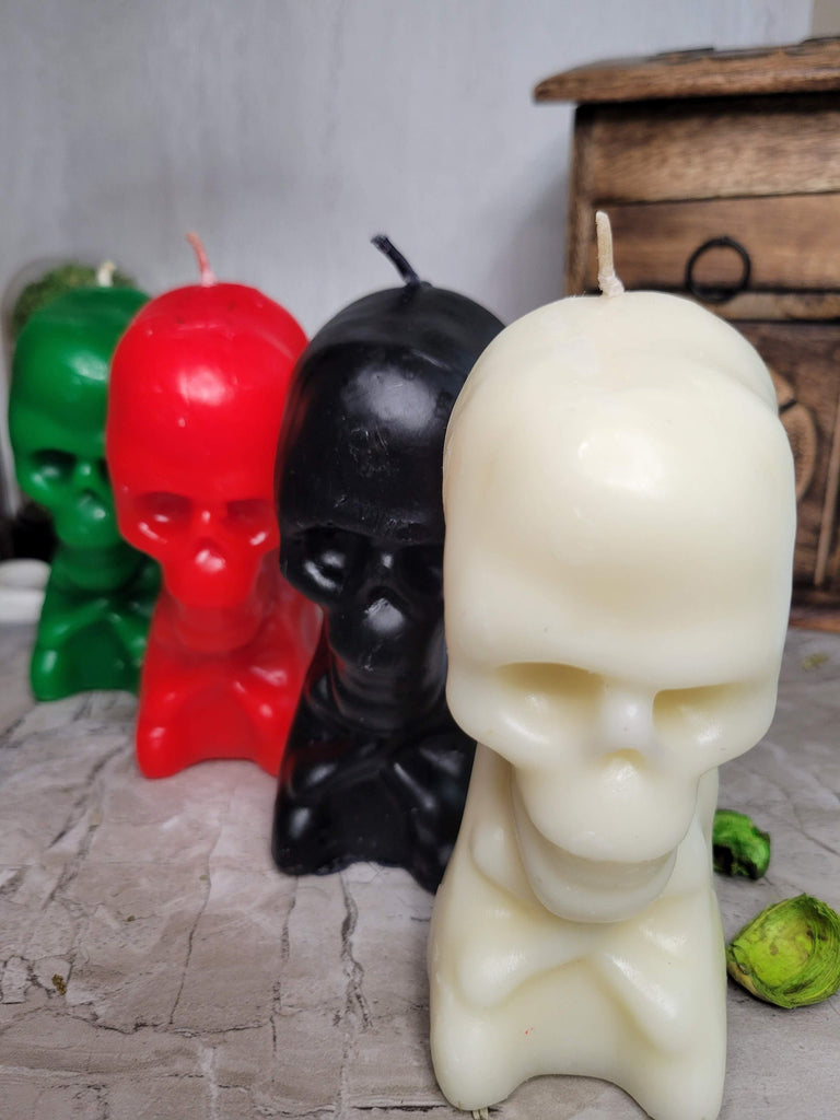 Ritual Skull Skeleton Shaped Candle , Skull Decoration , Halloween candle