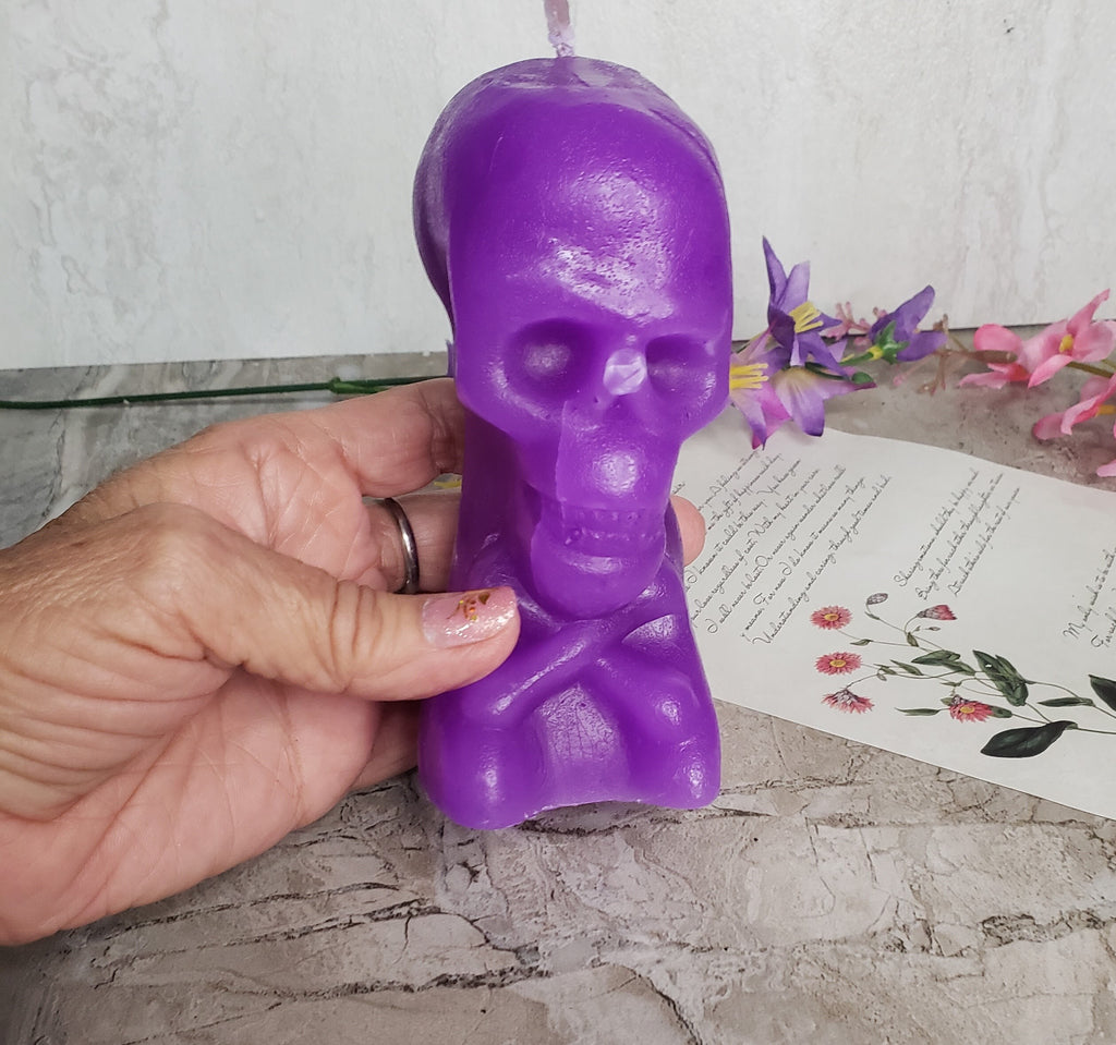 Ritual Skull Skeleton Shaped Candle , Skull Decoration , Halloween candle