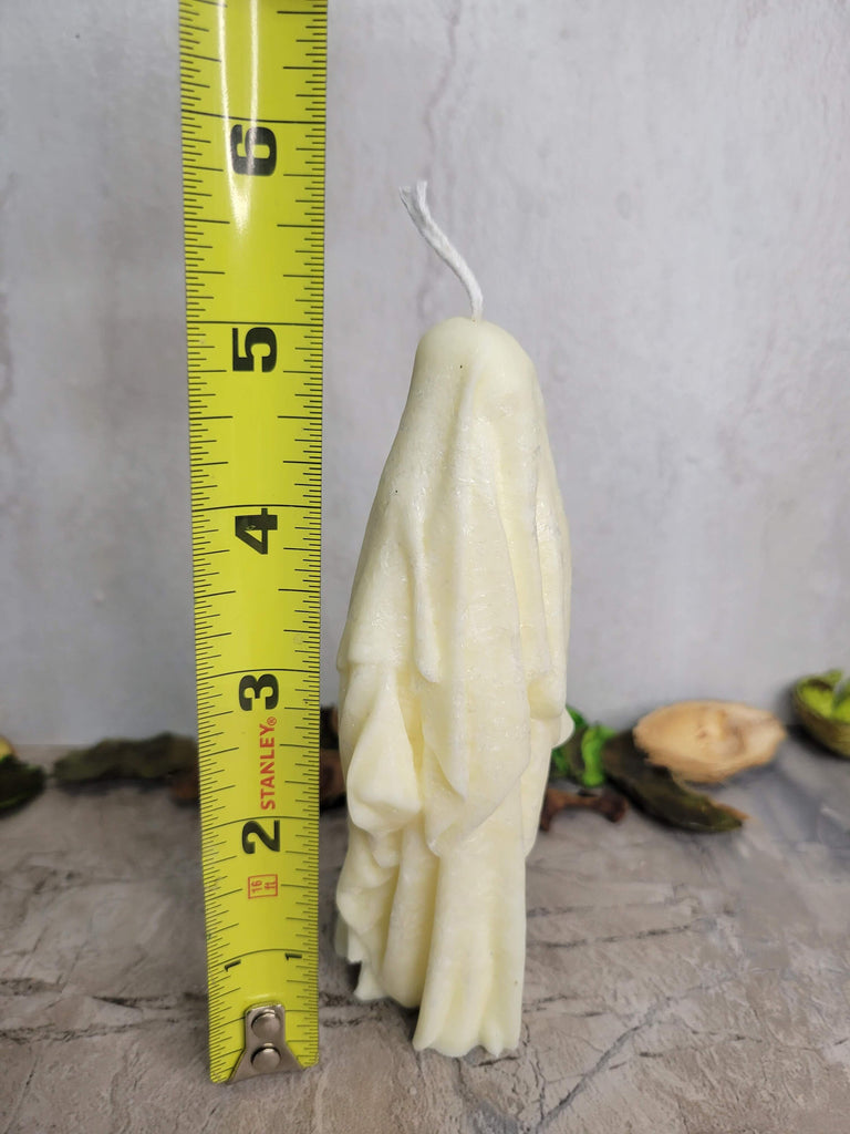 Ghost Handmade Candle , Palm wax Candle , Halloween Candle , white Ghost candle