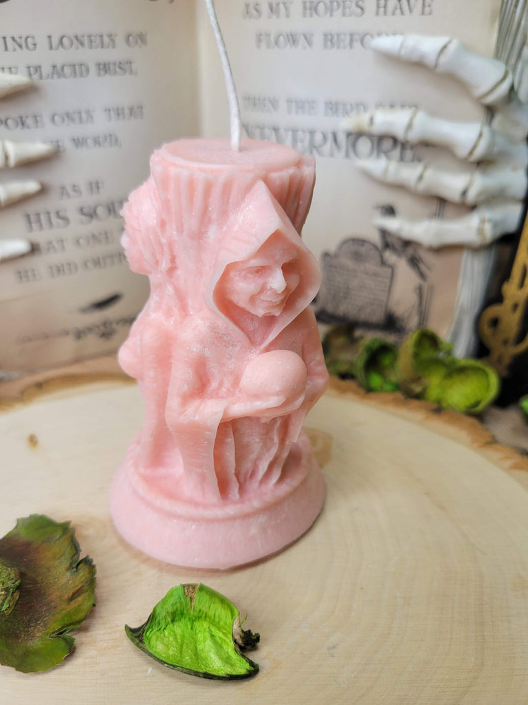 Triple Moon candle, Goddess-shaped, Sculptural candle, Palm wax