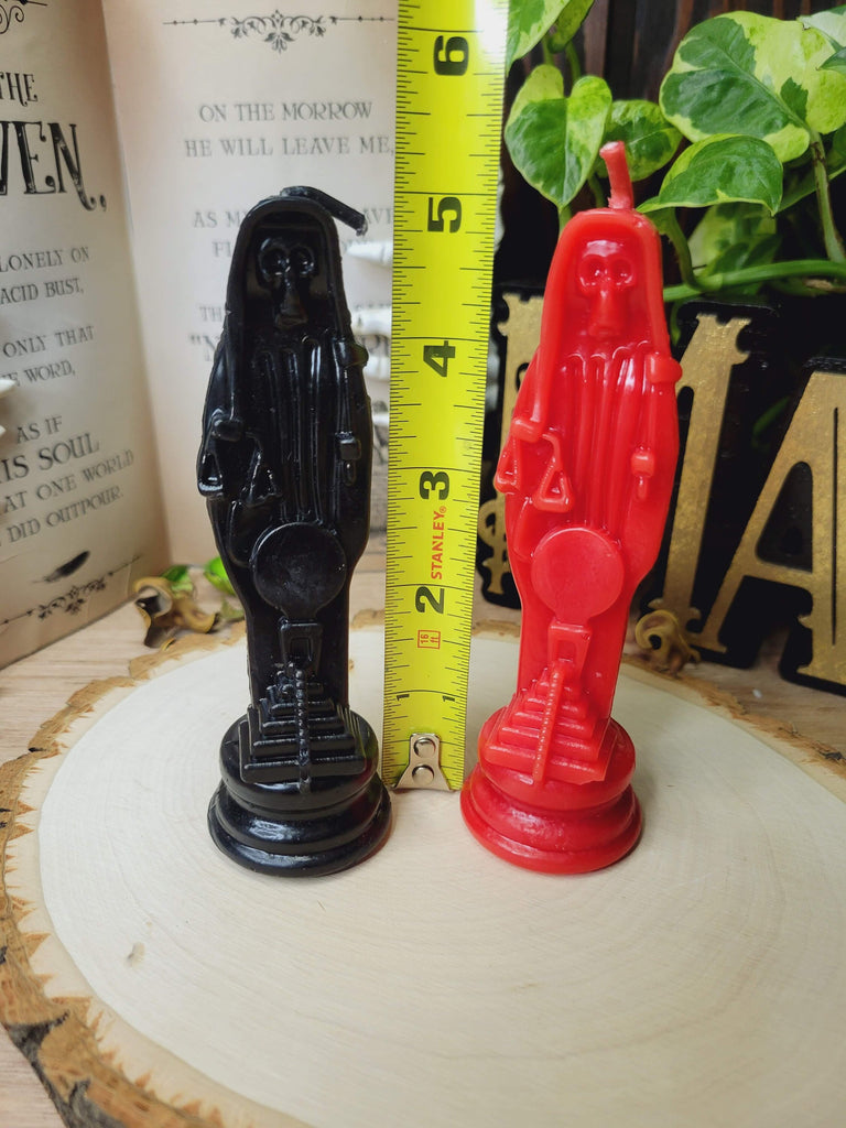 Holy Death Black, Holy Death Red Candle, Santa Muerte Candle Offering Candle Spell Candle