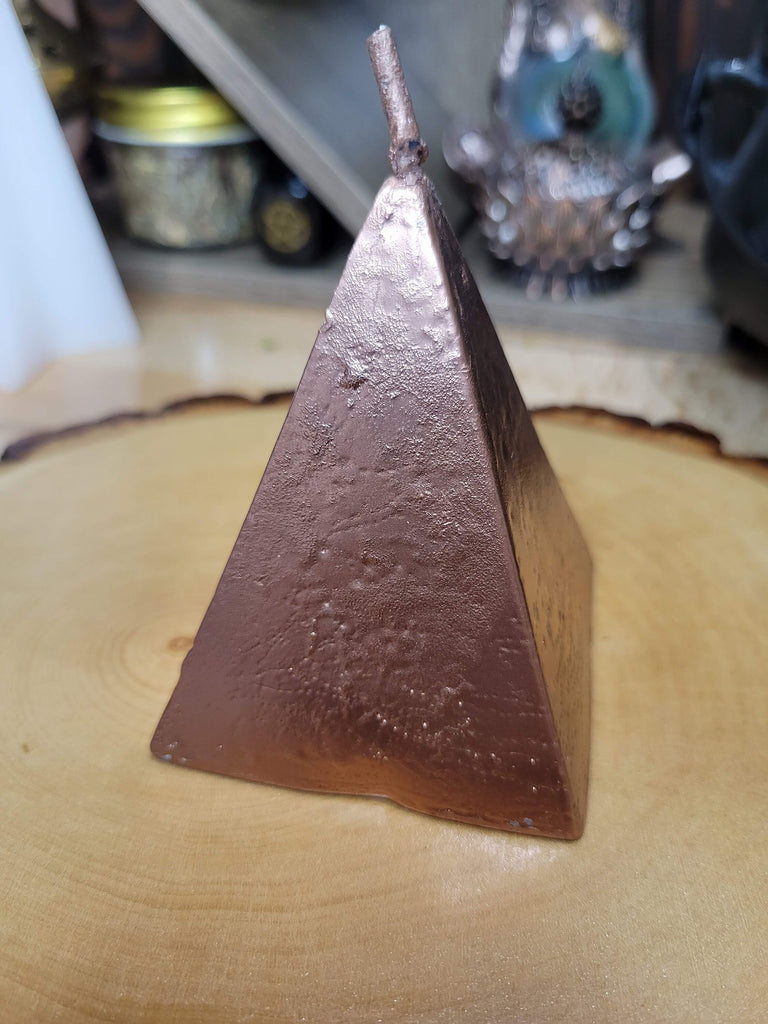 Pyramid Candle Copper Color