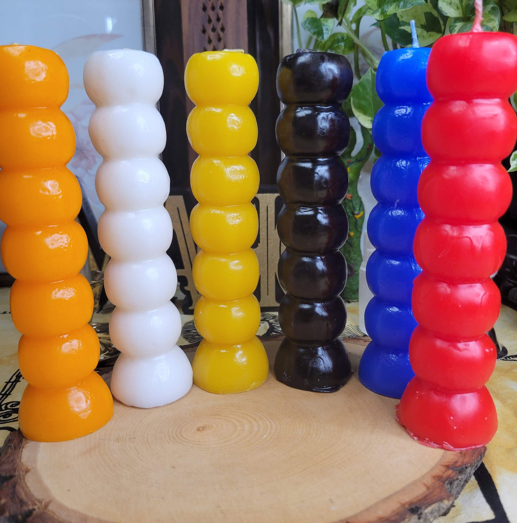 7 Knob candles Assorted Colors Wishing Candles