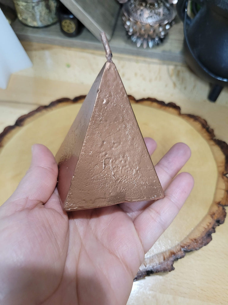 Pyramid Candle Copper Color