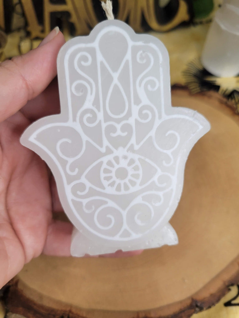 White Hamsa Candle, Hamsa Decor Candle, Figurine Candle Evil Eye Protection Candle Spell Candle