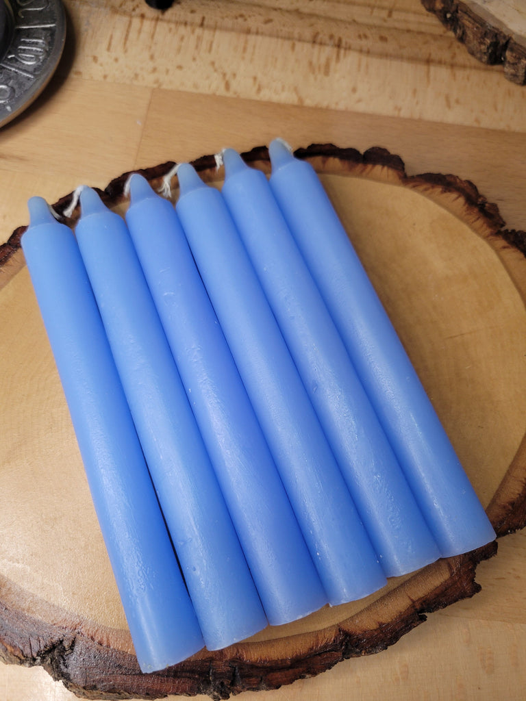 Light Blue 6-Inch Spell Candle - Pack of 6 Taper Candles