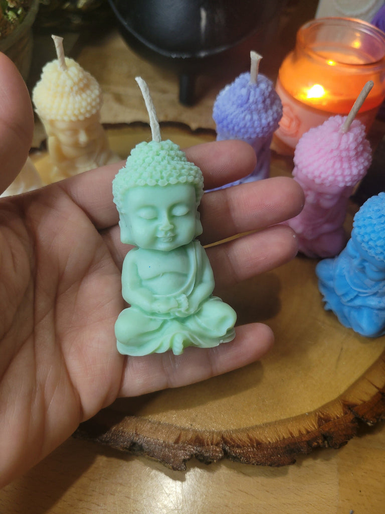 Small Buddha Soy Candle - Buddha Candles -Baby Colorful Buddha Small Candle Altar Buddha Decoration