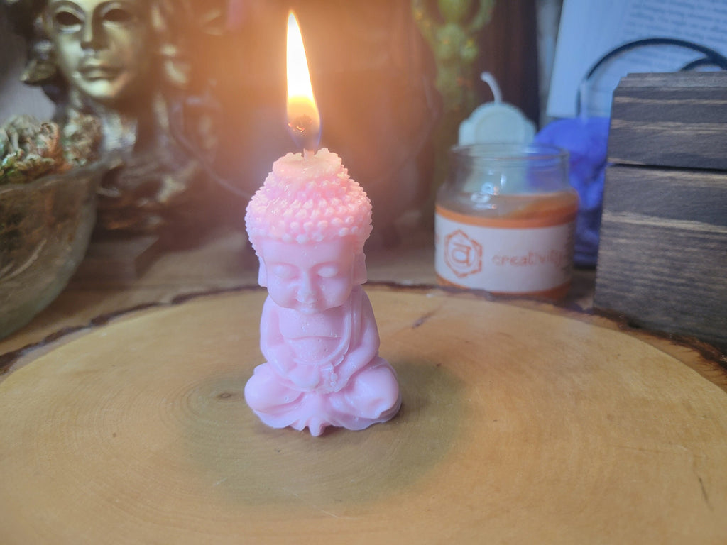 Small Buddha Soy Candle - Buddha Candles -Baby Colorful Buddha Small Candle Altar Buddha Decoration