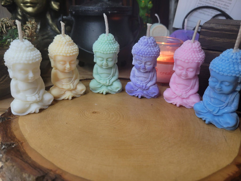 Small Buddha Soy Candle - Buddha Candles -Baby Colorful Buddha Small Candle Altar Buddha Decoration