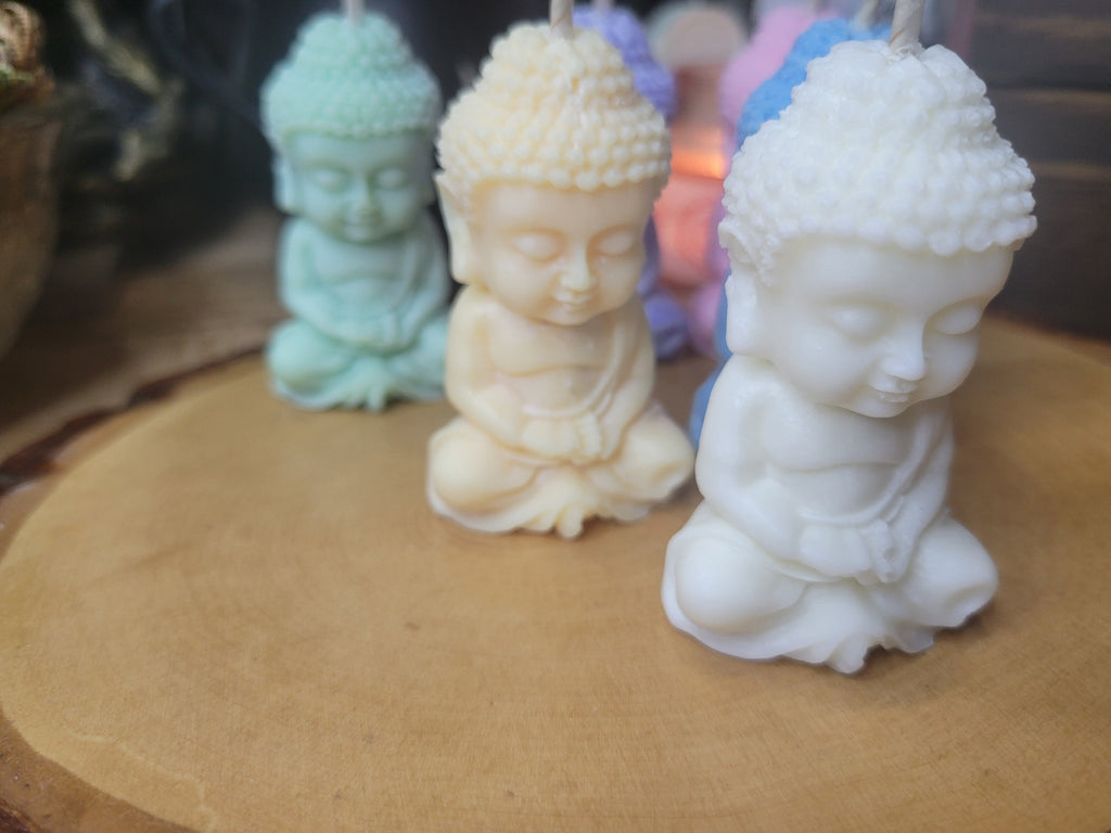 Small Buddha Soy Candle - Buddha Candles -Baby Colorful Buddha Small Candle Altar Buddha Decoration