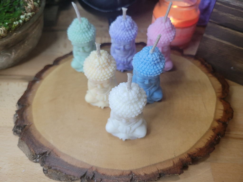 Small Buddha Soy Candle - Buddha Candles -Baby Colorful Buddha Small Candle Altar Buddha Decoration