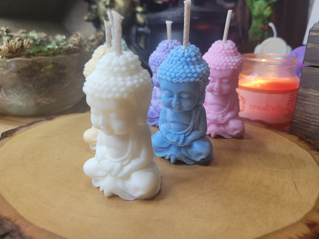 Small Buddha Soy Candle - Buddha Candles -Baby Colorful Buddha Small Candle Altar Buddha Decoration