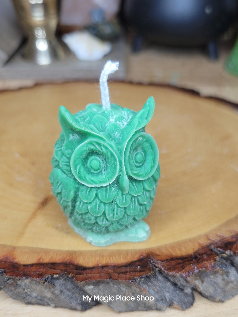 Small Owl Handmade Candle, Palm wax Candle, Home decor Candle, Small white Owl candle