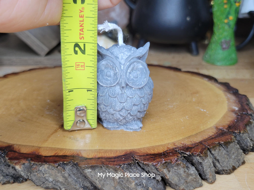 Small Owl Handmade Candle, Palm wax Candle, Home decor Candle, Small white Owl candle