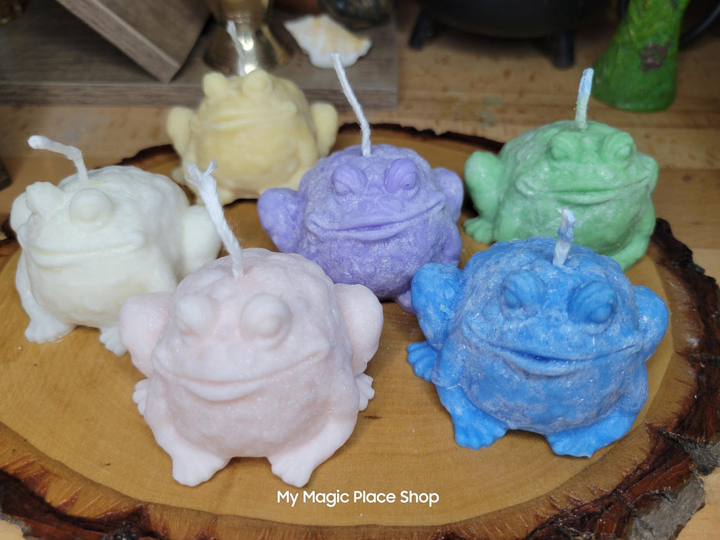 Frog Candle Palm Wax ,Toad Candle , shaped candle, Witch Candle