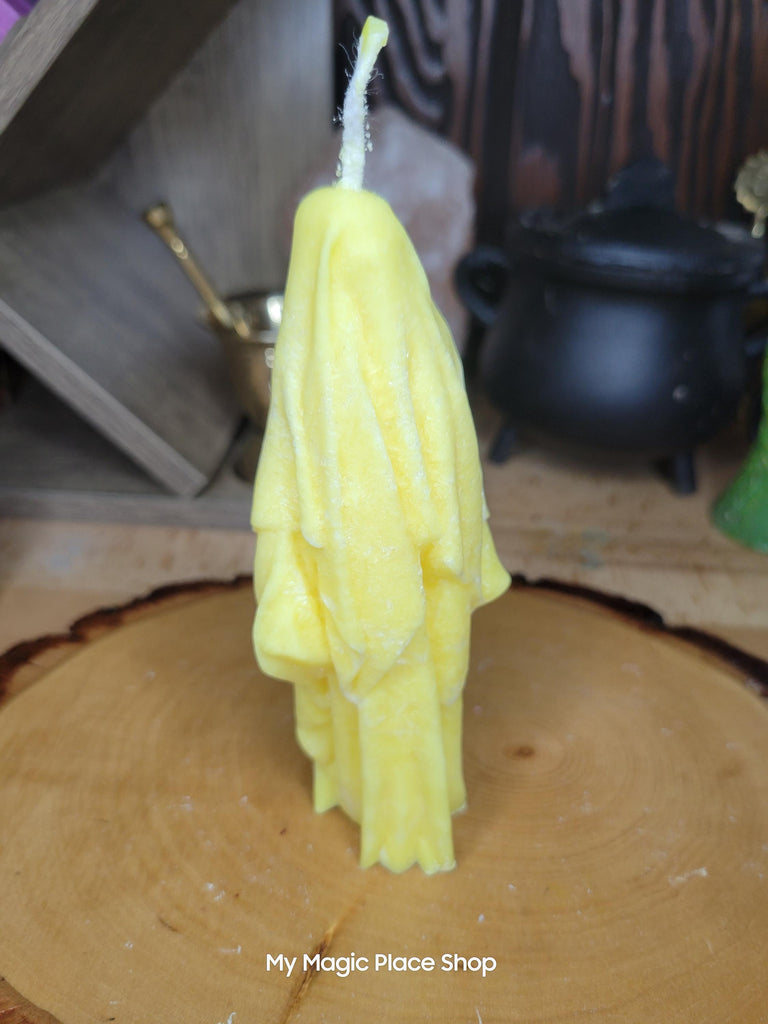 Ghost Handmade Candle , Palm wax Candle , Halloween Candle , white Ghost candle