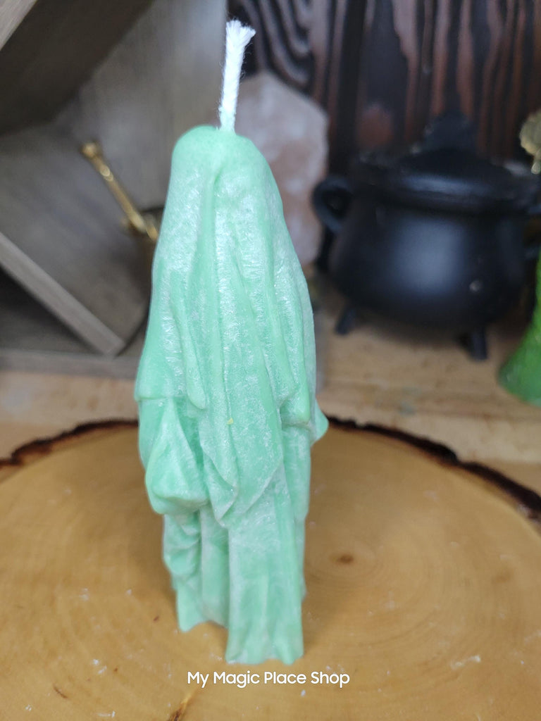 Ghost Handmade Candle , Palm wax Candle , Halloween Candle , white Ghost candle