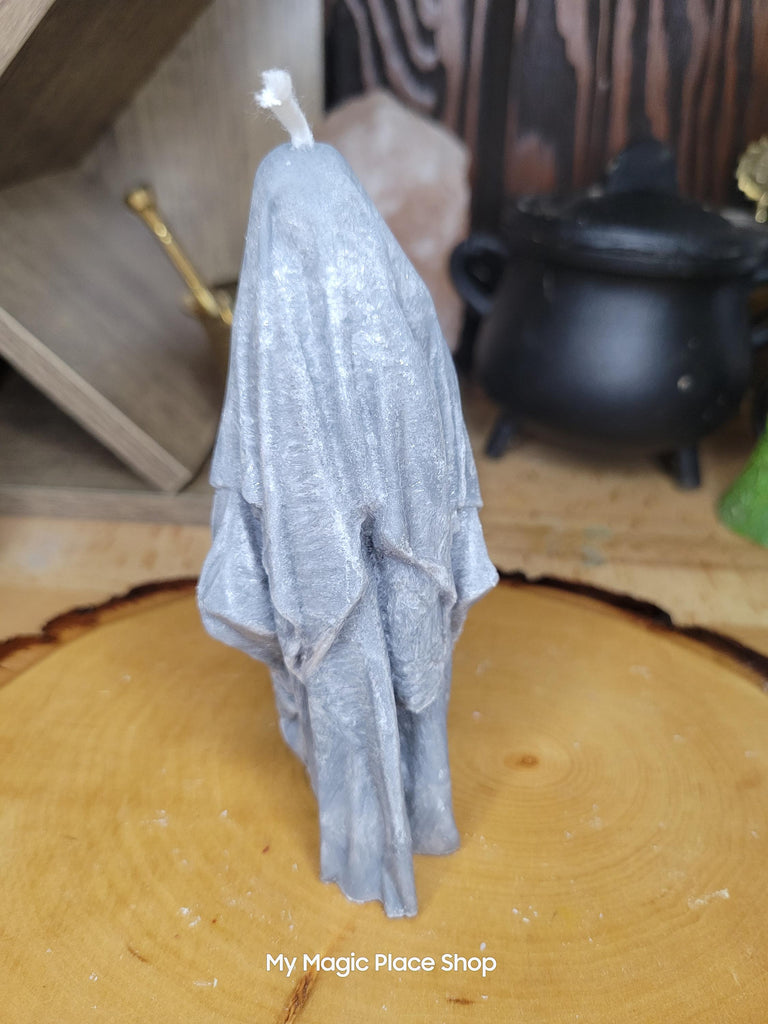 Ghost Handmade Candle , Palm wax Candle , Halloween Candle , white Ghost candle