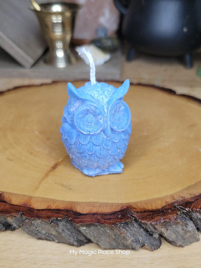 Small Owl Handmade Candle, Palm wax Candle, Home decor Candle, Small white Owl candle