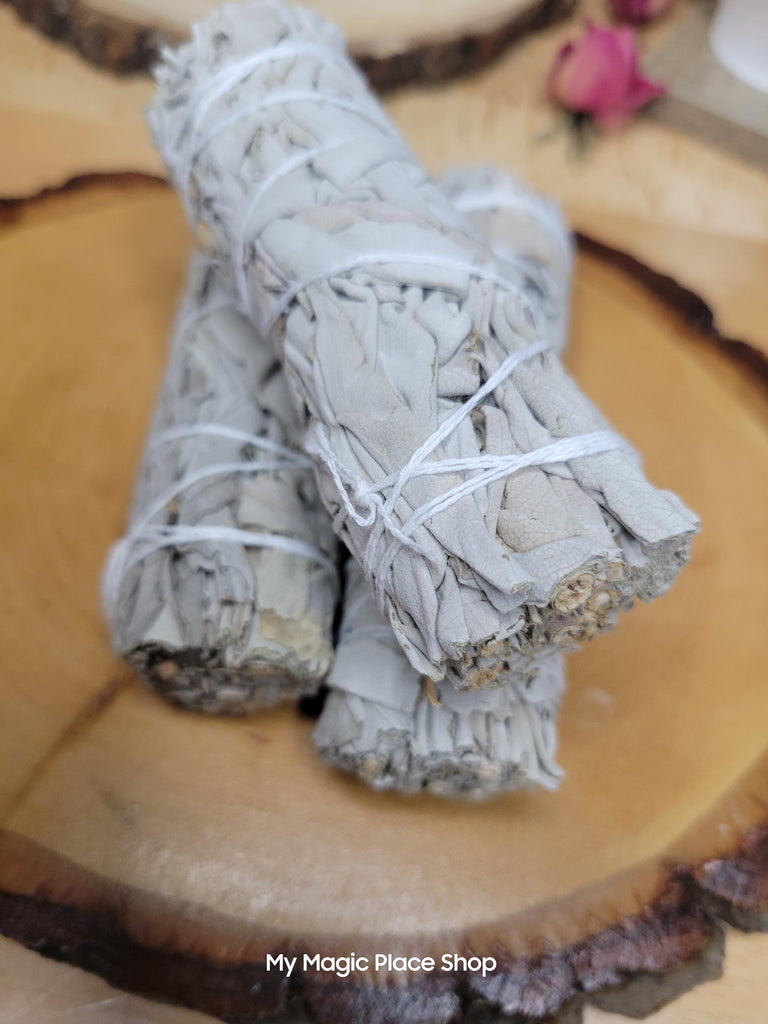 Sage smudge stick - 4", Handmade White Sage Smudge Stick