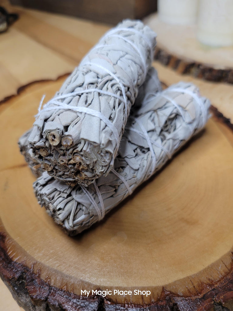 Sage smudge stick - 4", Handmade White Sage Smudge Stick