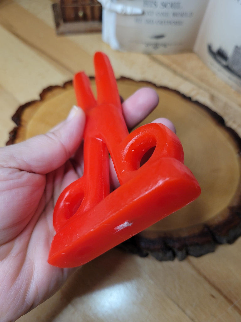 Red Scissors shape candle- Cord cutting