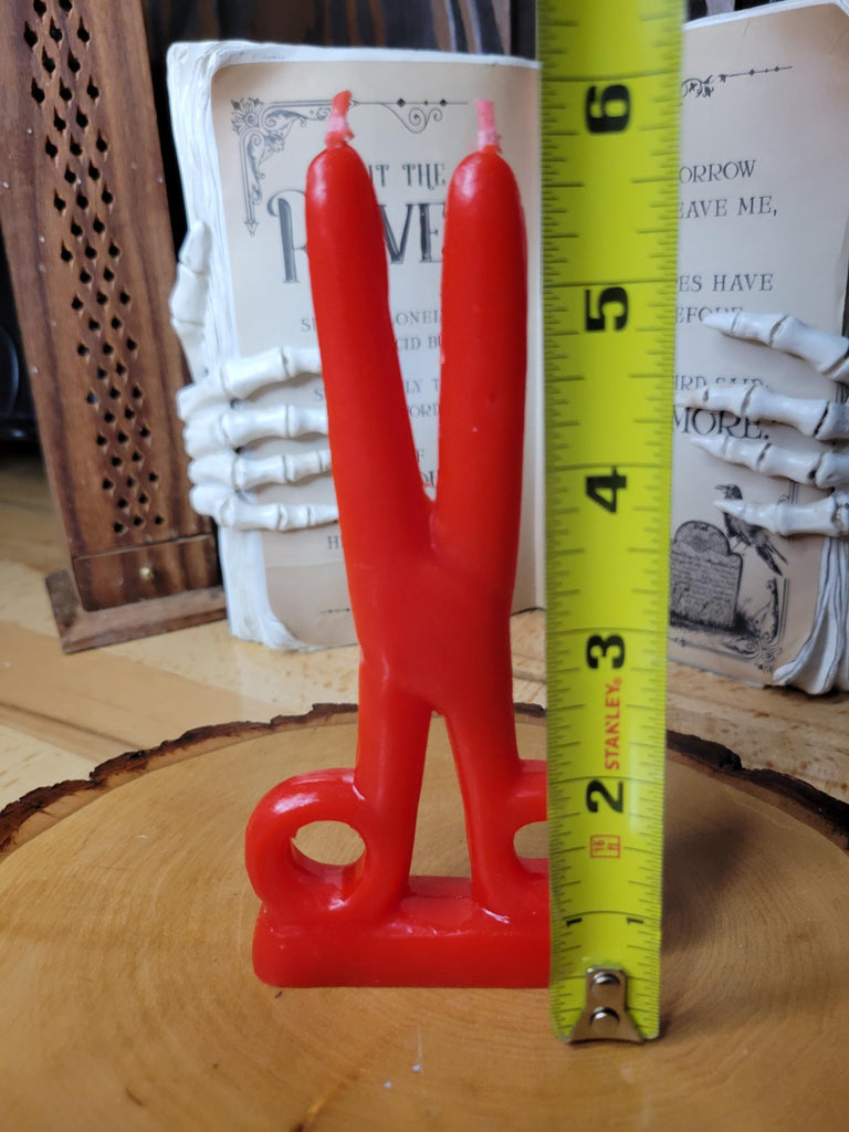 Red Scissors shape candle- Cord cutting