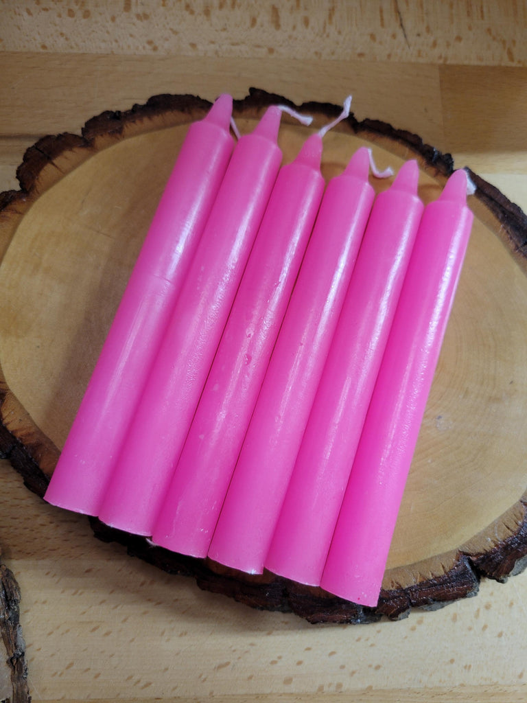 6-Inch Spell Candle Pack of 6 Pink Candles