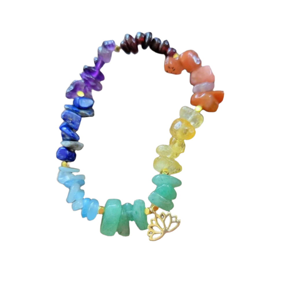 Chip Gemstone Stretch Charm Bracelets