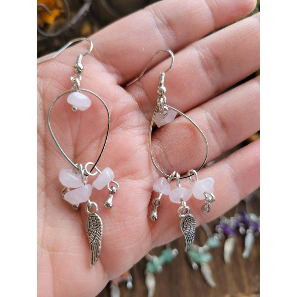 Chandelier Earrings, with Gemstone , Crystal Earrings -Earrings