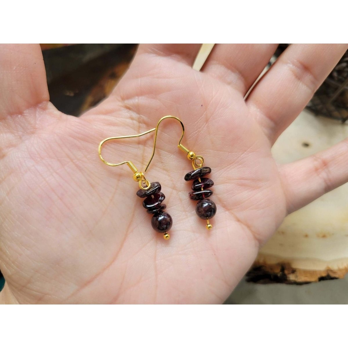 New!!! Charms Crystal Earrings ,stacked Stone Drop Earrings |Charm and Crystal Earrings ,Witch Jewelry, Healing Crystal Energy My Magic Place Shop