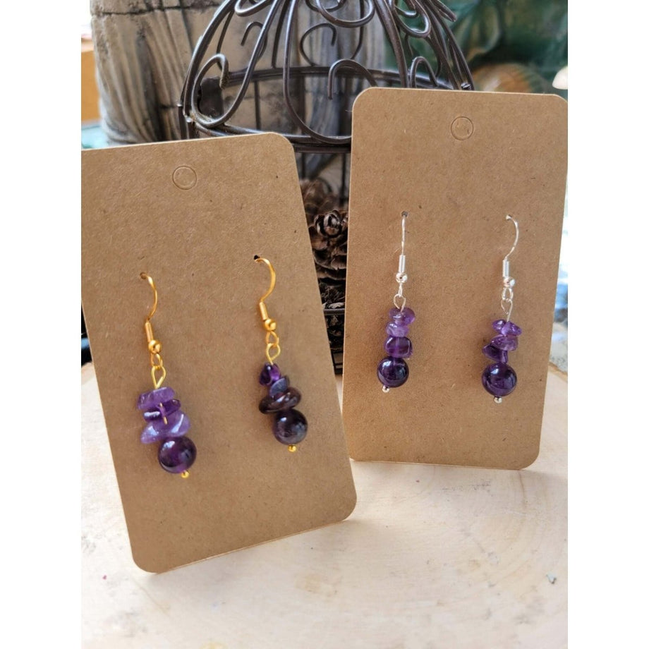 Bohemian deals Purple dangle earrings