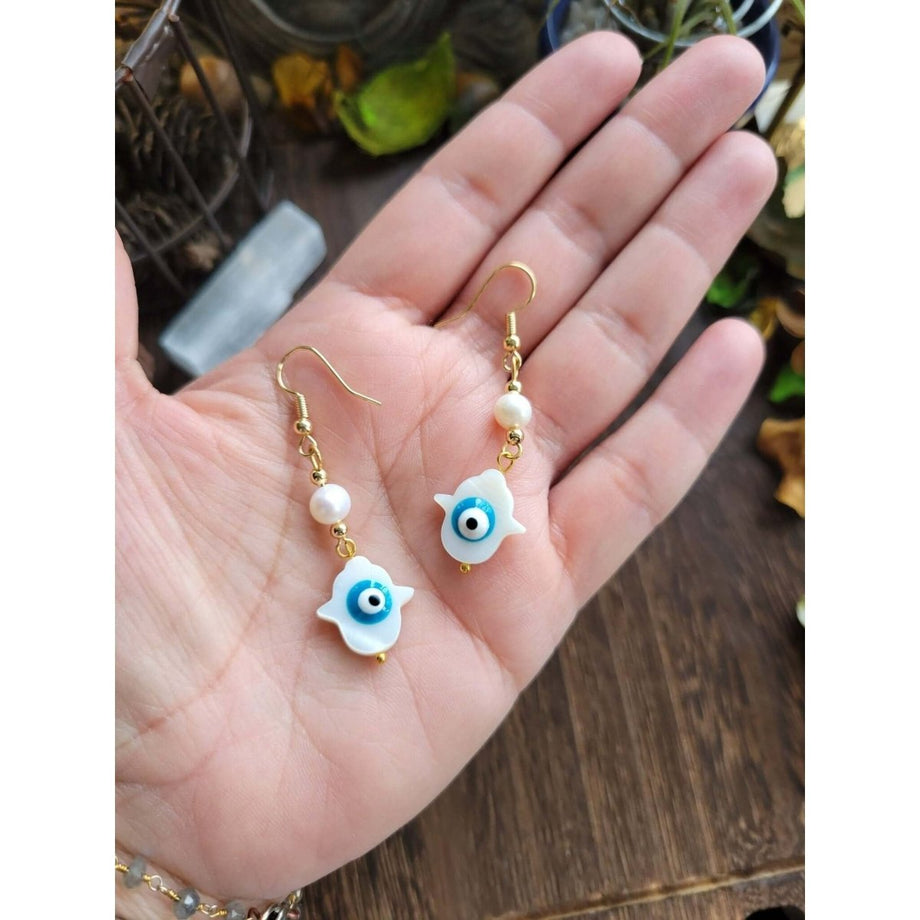 Hamsa evil eye deals earrings