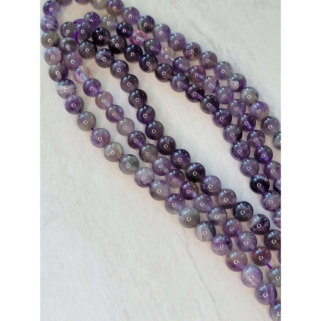 Natural Gemstone Beads Strands, Amethyst, AB Grade, Round, Purple -Jewelry Making Kits