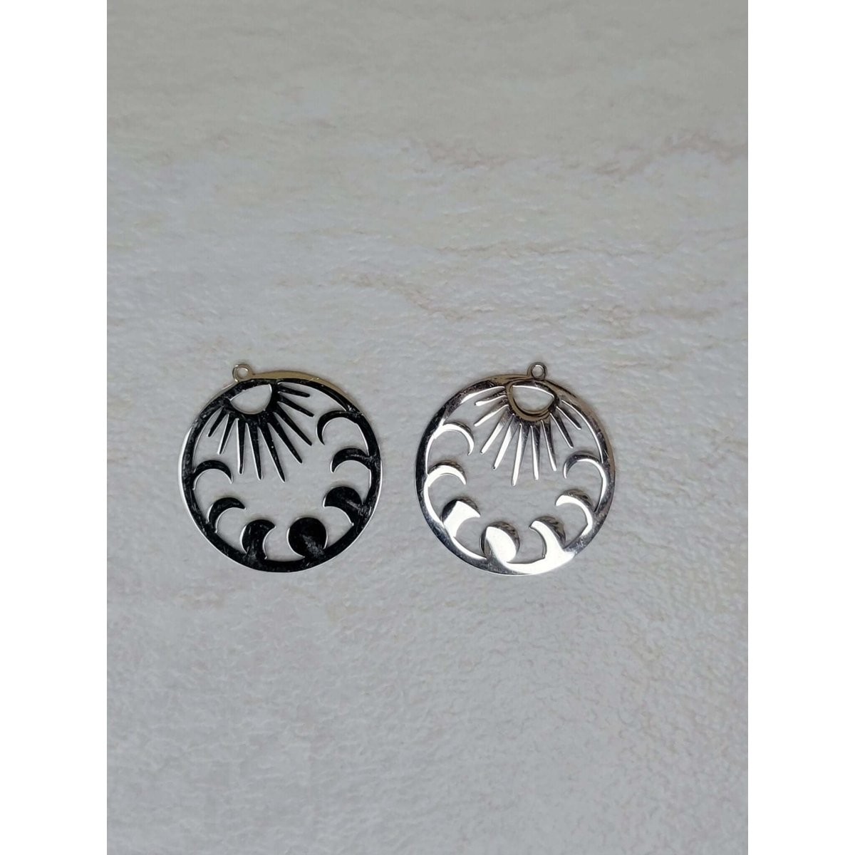 Small Round Sun and Moon Charm Pendants Jewelry making Witchy Charms