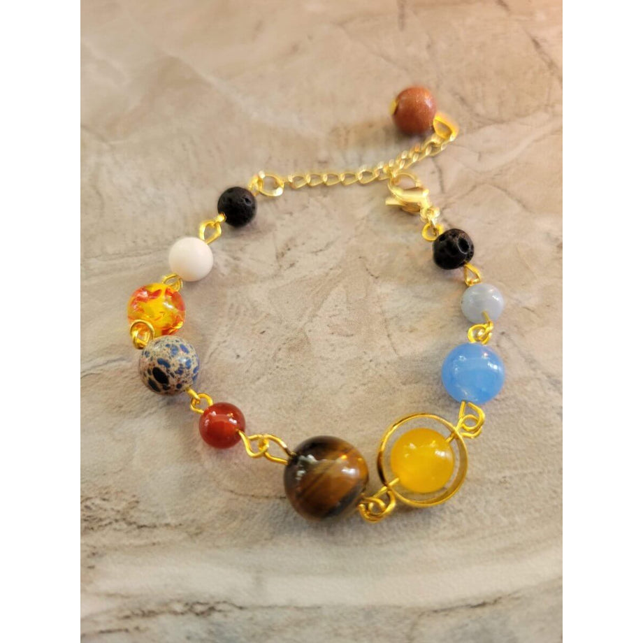 Planetary Bracelet New Fashion Solar System Nine Planet Stones Beaded  Bracelet Gift for Girls | Lazada PH
