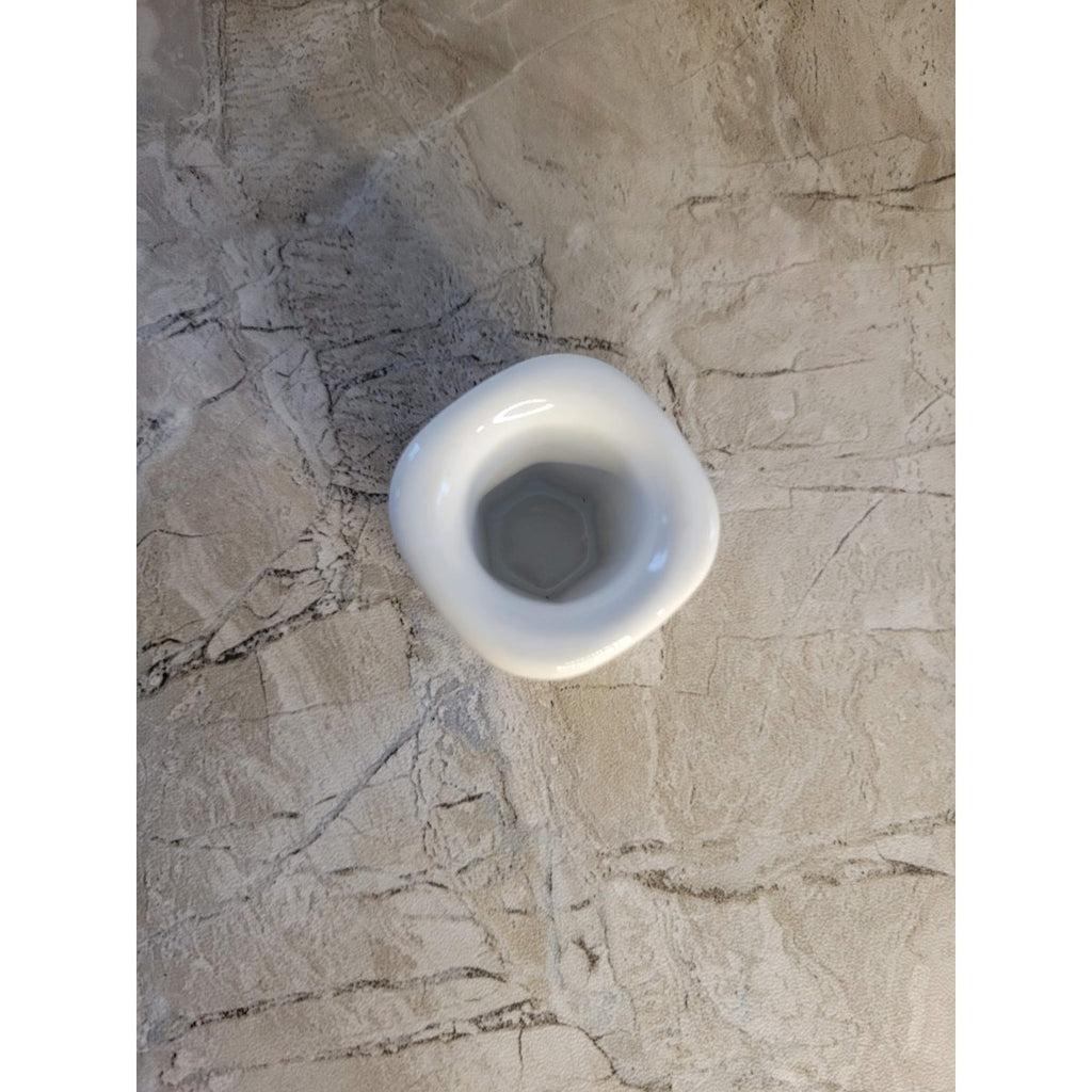 White Taper candle Holder, Ceramic handmade candle holder -